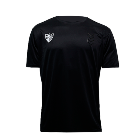 CAMISETA ACTIVE ALGODON NEGRA MALAGA CF