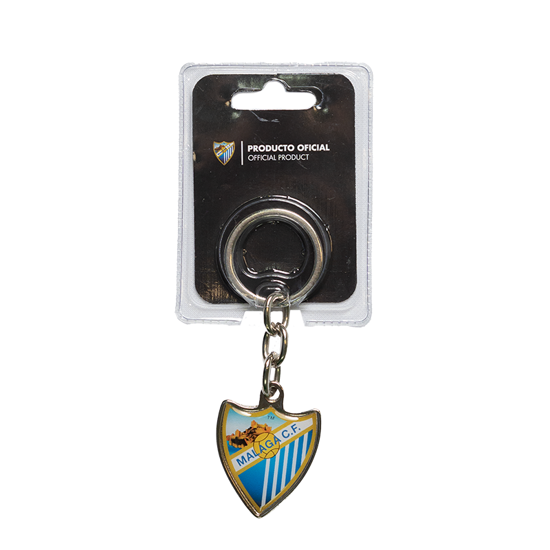 LLAVERO ESCUDO COLOR MALAGA CF