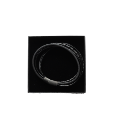 PULSERA PIEL NEGRA
