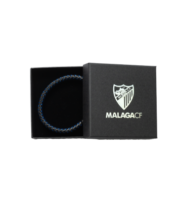 PULSERA PIEL NEGRA/AZUL