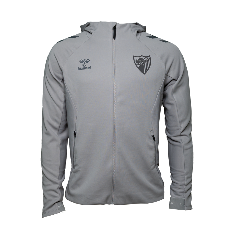SUDADERA TRAVEL GRIS MALAGA CF 2025/26