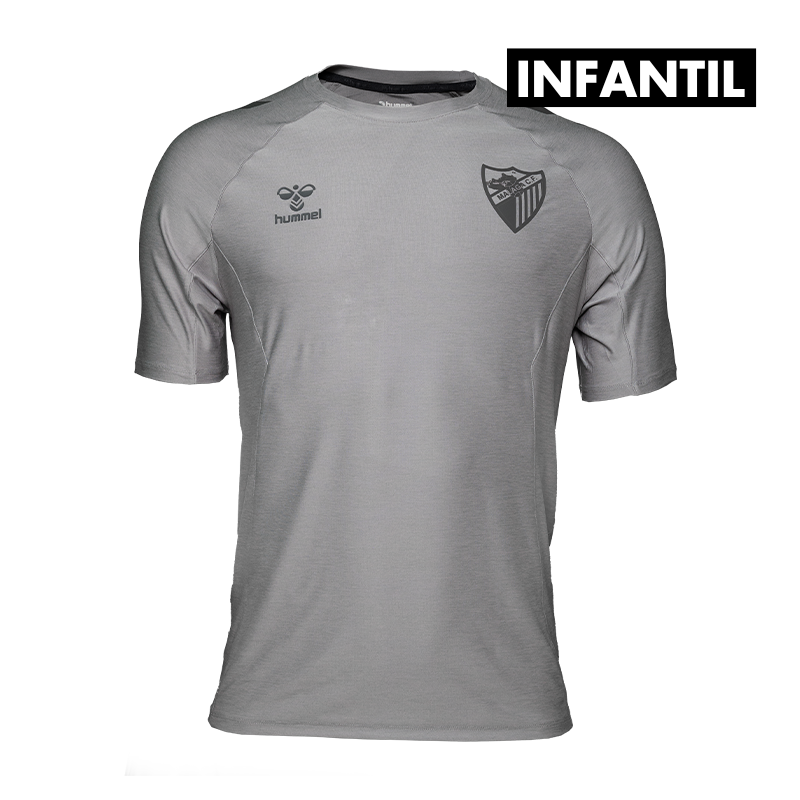CAMISETA TRAVEL GRIS MALAGA CF 2025/26 -INFANTIL-