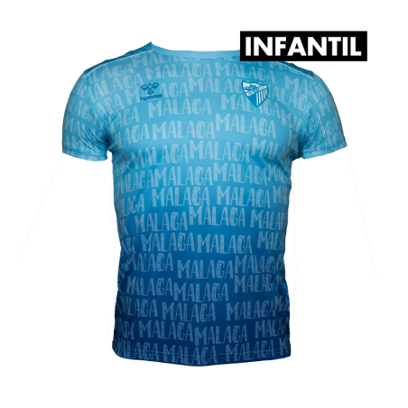 CAMISETA OFICIAL PREMATCH LETRAS MALAGA CF 2025/26 -INFANTIL-