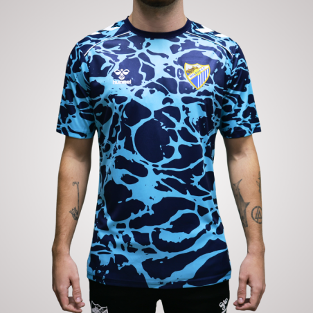 MALAGA CF OFFICIAL PREMATCH NAVY BLUE T-SHIRT 2025/26