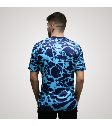 MALAGA CF OFFICIAL PREMATCH NAVY BLUE T-SHIRT 2025/26 -JUNIOR-