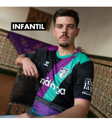 CAMISETA OFICIAL 2º EQUIPACION MALAGA CF 2024/25 -INFANTIL-