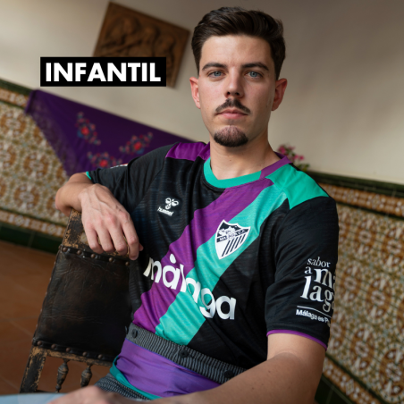 CAMISETA OFICIAL 2º EQUIPACION MALAGA CF 2024/25 -INFANTIL-