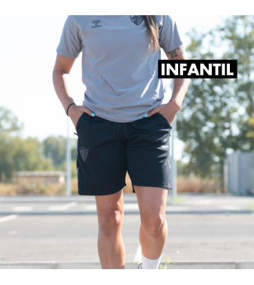 BLACK TRAVEL SHORT MALAGA CF -JUNIOR-