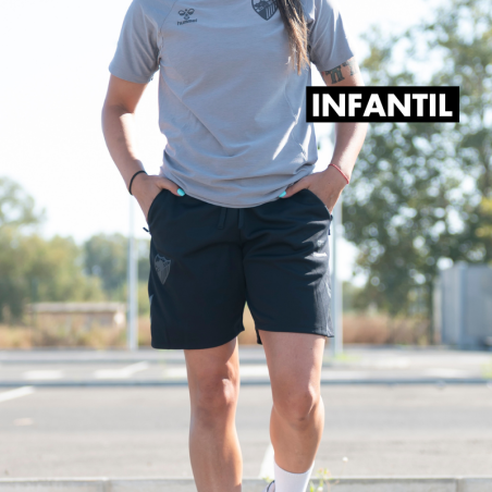 BLACK TRAVEL SHORT MALAGA CF -JUNIOR-