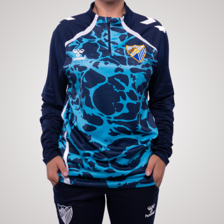 MALAGA CF OFFICIAL PREMATCH SWEATSHIRT ZIP 2025/26 -JUNIOR-
