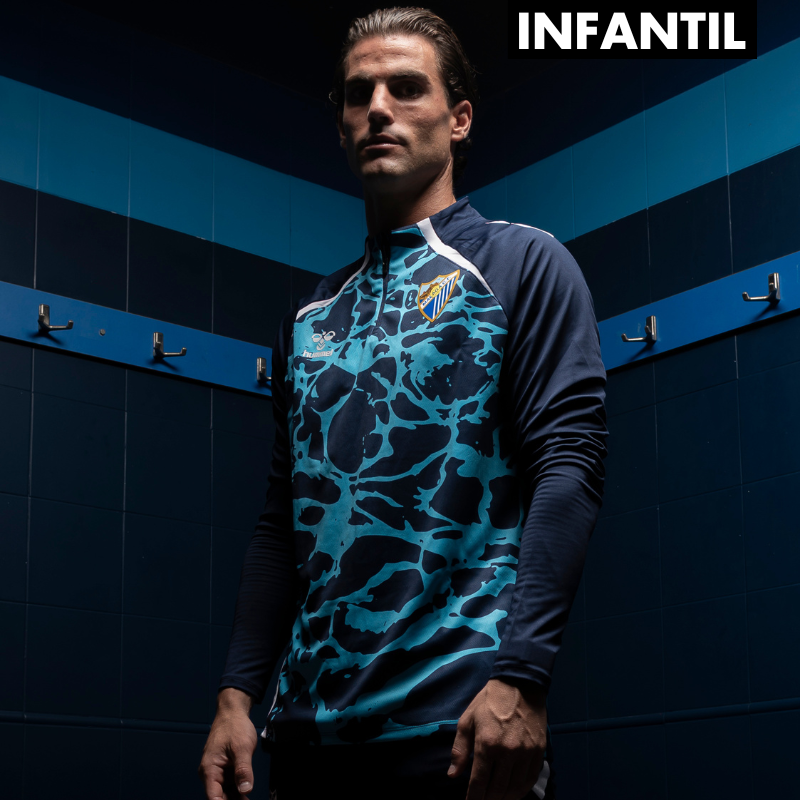 MALAGA CF OFFICIAL PREMATCH SWEATSHIRT ZIP 2025/26 -JUNIOR-