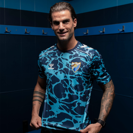 MALAGA CF OFFICIAL PREMATCH NAVY BLUE T-SHIRT 2025/26
