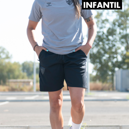 SHORT TRAVEL NEGRO MALAGA CF -INFANTIL-