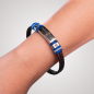PULSERA ACERO Y CUERO MALAGA CF
