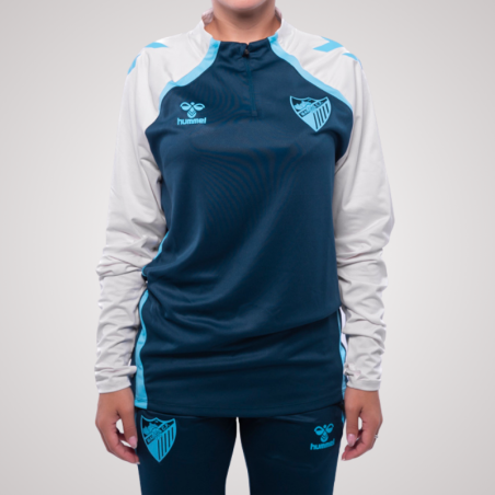 SUDADERA ENTRENO STAFF ZIP MALAGA CF 2025/26 -INFANTIL-
