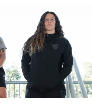 SUDADERA TRAVEL NEGRO MALAGA CF