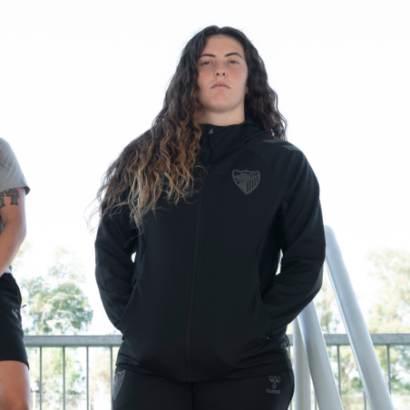 SUDADERA TRAVEL NEGRO MALAGA CF