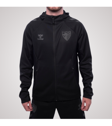 SUDADERA TRAVEL NEGRO MALAGA CF