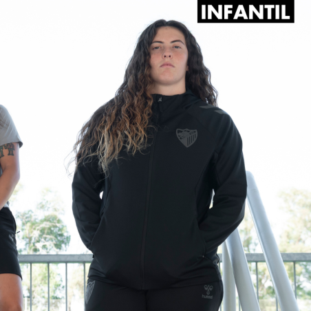 SUDADERA TRAVEL NEGRO MALAGA CF -INFANTIL-