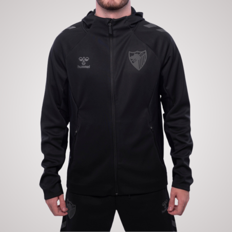 SUDADERA TRAVEL NEGRO MALAGA CF -INFANTIL-