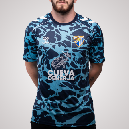 MALAGA CF OFFICIAL PREMATCH NAVY BLUE T-SHIRT 2025/26