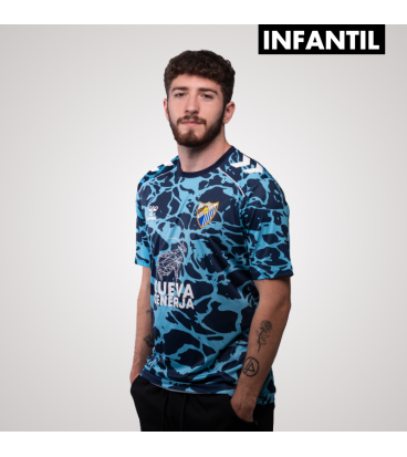 MALAGA CF OFFICIAL PREMATCH NAVY BLUE T-SHIRT 2025/26 -JUNIOR-