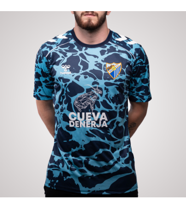 MALAGA CF OFFICIAL PREMATCH NAVY BLUE T-SHIRT 2025/26 -JUNIOR-