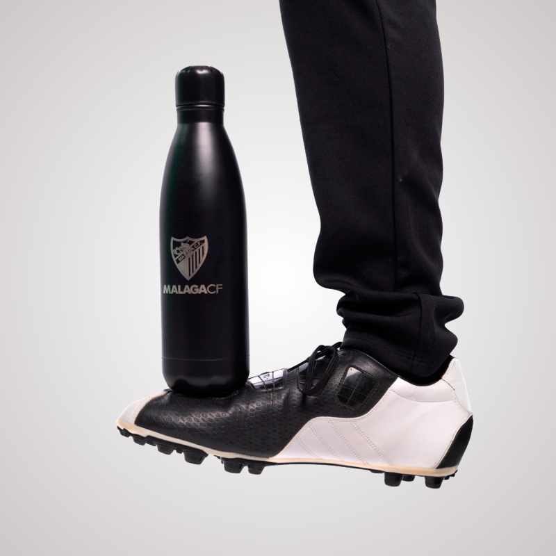 BOTELLA ACERO NEGRA MALAGA CF