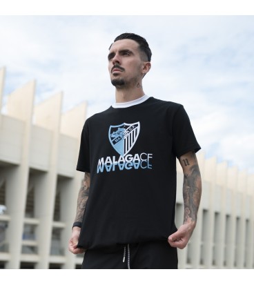 CHARACTERS BLACK COTTON T-SHIRT MALAGA CF