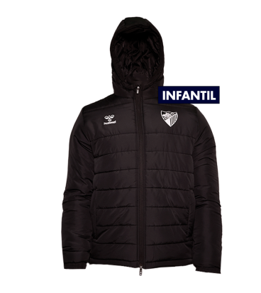 CHAQUETÓN NEGRO PLAYFULL MÁLAGA CF -INFANTIL-
