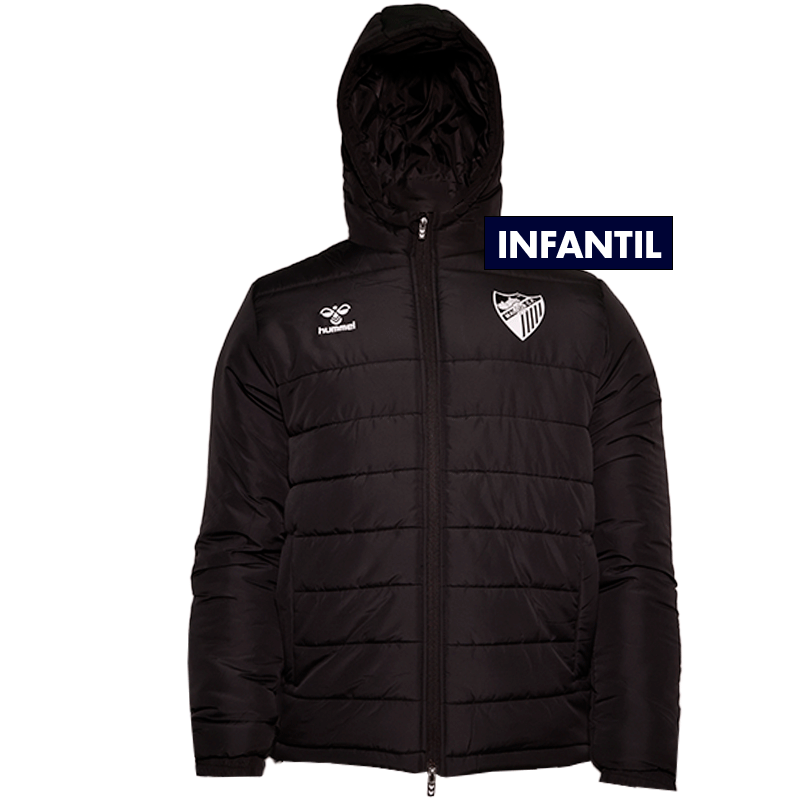 CHAQUETÓN NEGRO PLAYFULL MÁLAGA CF -INFANTIL-