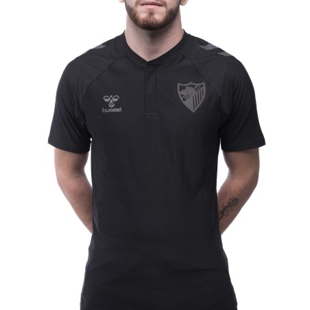 BLACK TRAVEL POLO SHIRT MALAGA CF