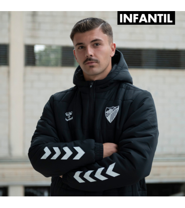 CHAQUETÓN NEGRO PLAYFULL MÁLAGA CF -INFANTIL-