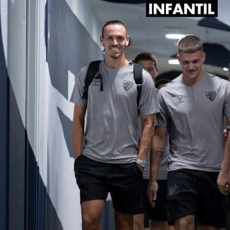 CAMISETA TRAVEL GRIS MALAGA CF -INFANTIL-