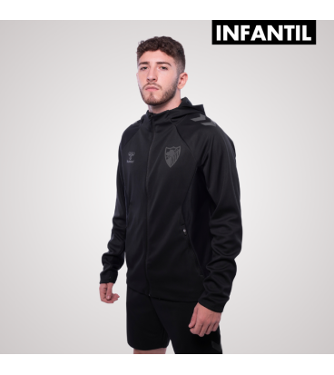 BLACK TRAVEL HOODIE MALAGA CF -JUNIOR-