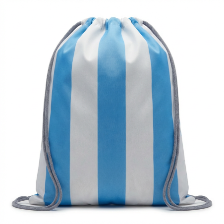 GYMBAG LIGHT BLUE STRIPES MALAGA CF