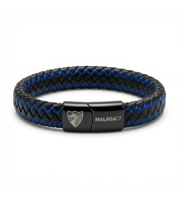 BLACK AND BLUE LEATHER BRACELET MALAGA CF
