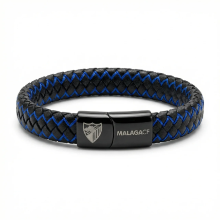 BLACK AND BLUE LEATHER BRACELET MALAGA CF