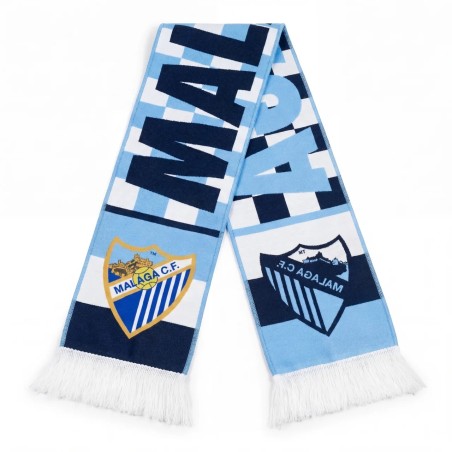 BUFANDA CUADROS Y RAYAS MALAGA CF