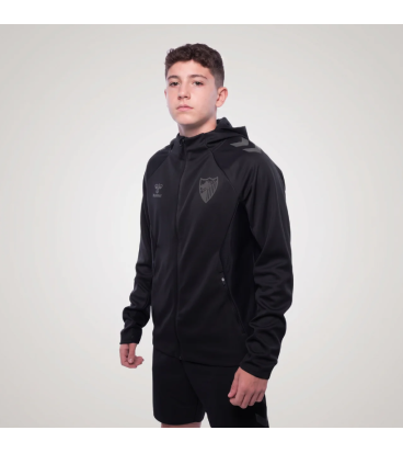 BLACK TRAVEL HOODIE MALAGA CF -JUNIOR-