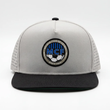 GORRA MALLA GRIS NEGRA