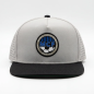 GORRA MALLA GRIS NEGRA