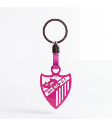 LLAVERO ESCUDO ROSA MALAGA CF