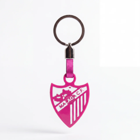 LLAVERO ESCUDO ROSA MALAGA CF