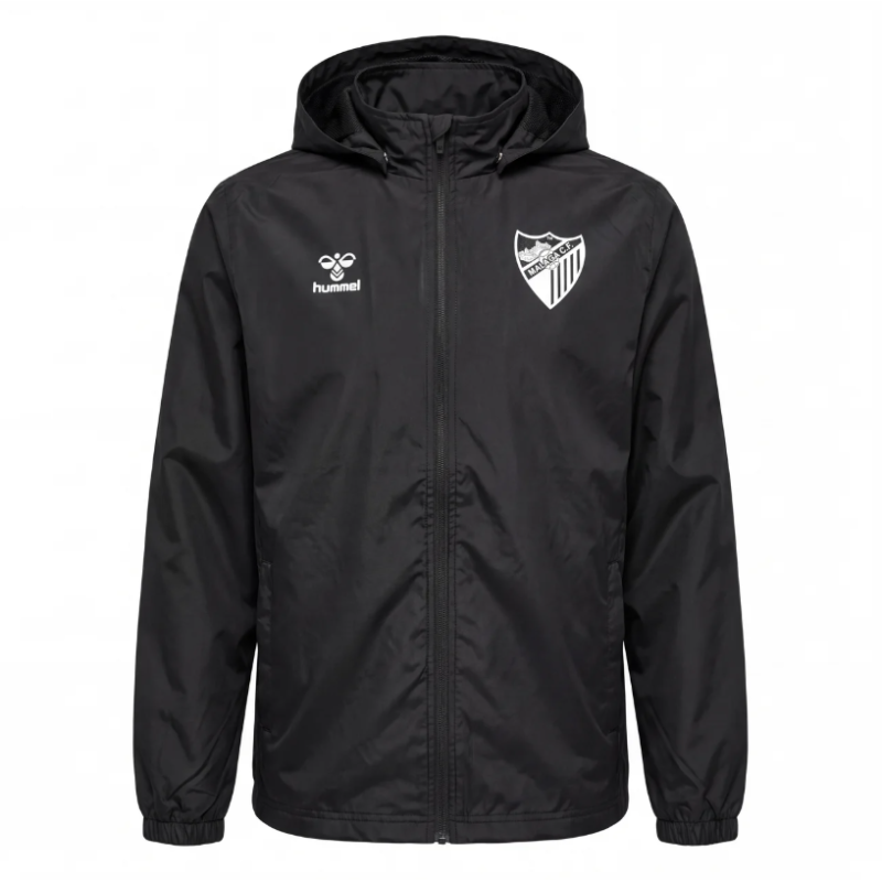 CHAQUETA CORTAVIENTOS ESSENTIAL NEGRO MALAGA CF 2026/27 - INFANTIL -